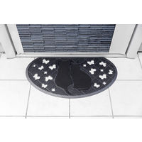 山崎産業 コンドル ラバーマットプリティキャット 40×75 ブラック 4903180196319 1箱(1枚入)