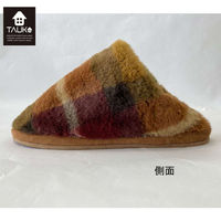 チェックファー スリッパ GS6090 イエロー M GS6090_06Y 1枚 川島織物セルコン（直送品）