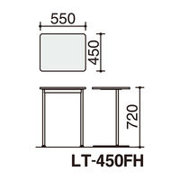 【組立設置込】コクヨ ペルソ パーソナルテーブル フラットタイプ 幅550×奥行450×高さ720mm エイジドナチュラル×ブラック 1台（直送品）