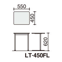 【組立設置込】コクヨ ペルソ パーソナルテーブル フラットタイプ 幅550×奥行450×高さ620mm エイジドナチュラル×ホワイト 1台（直送品）