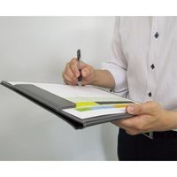 エスコ 320x230mm クリップファイル(二つ折り/ブラウン) EA762DA-164 1セット(3冊:1冊×3個)（直送品）