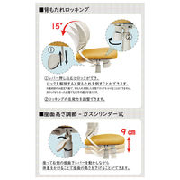 【軒先渡し】KOIZUMI lafan チェア オレンジ NWC-225IVOR 1脚（直送品）