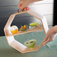 ヤマコー ひのき・曲げ八角手提料理棚 27157 1個（直送品）