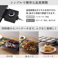 サンコー 薄型ホットプレート「Everill」"エヴリル" HPLT24HBK 1台（直送品）