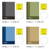 学研ステイフル コーネルメソッド 綴じノート B5 B罫 6mm横罫 グリーン ED03823 1セット(1冊×10)（直送品）