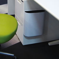 ぶんぶく ゴミ箱 5.1L マグネットバスケット フタなし マットホワイト 406491 1個（直送品）