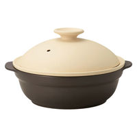 ミヤザキ食器 土鍋 9号 IH対応 Karl 軽量土鍋 蒸し皿付き ベージュ 412993 1個（直送品）