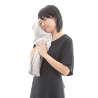 タオル フェイスタオル 30×80cm 思わず頬ずりしたくなるタオル ANGEL STEP Premium ライトグレー 449653 1個（直送品）