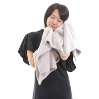 タオル バスタオル 60×120cm 思わず頬ずりしたくなるタオル ANGEL STEP Premium ライトグレー 449663 1個（直送品）