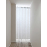 加栄レース アコーディオンカーテン アラベスク柄 フリーカット 100×200cm UVカット ホワイト 469361 1個（直送品）