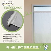 加栄レース レースカーテン リーフ柄 小窓 UVカット ミラーレース 70×90cm 省エネ ホワイト 469393 1個（直送品）