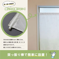 加栄レース レースカーテン リーフ柄 小窓 UVカット ミラーレース 70×120cm 省エネ ホワイト 469394 1個（直送品）