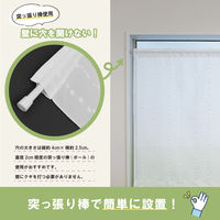 加栄レース レースカーテン 水玉ドット柄 小窓 UVカット ミラーレース 70×120cm 省エネ ホワイト 469400 1個（直送品）