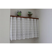 加栄レース レースカーテン カフェカーテン 水玉柄 145×45cm 469417 1個（直送品）