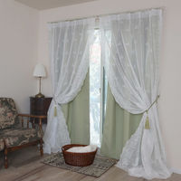 加栄レース レースカーテン フリーカット 100×250cm 2枚入り ミラーカーテン ペイズリー 469434 1個（直送品）