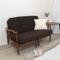 加栄レース ソファカバー 2人掛け用 セパレートタイプ 撥水加工 2枚組 ブラウン 469444 1個（直送品）