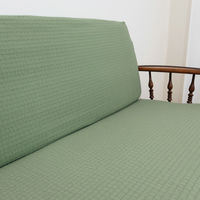 加栄レース ソファカバー 3人掛け用 セパレートタイプ 撥水加工 2枚組 グリーン 469447 1個（直送品）