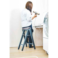 弘益 スツール 折りたたみ 高さ64cm ネイビー 474600 1個（直送品）