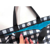 HALKARIN’S キッズ レッスンバッグ 通園 習い事 マグネット開閉 ギンガムブラック 450569 1個（直送品）