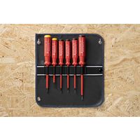 ピービ―スイスツールズ 6本組 スイスクラシックハンドルタイプ 絶縁ドライバーセット(マイナス・プラス) ロールケース付 5542.SUGY（直送品）