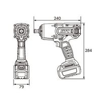 京都機械工具 KTC 19.0SQ コードレスインパクトレンチ 本体のみ JAE682 1台（直送品）