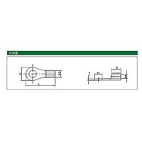 デンカエレクトロン 裸圧着端子(R形)丸形 6.4×16.5mm 1箱(20個入) R22-6 1箱(20個) 60-5959-69（直送品）