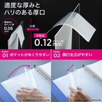 リヒトラブ リクエスト 広い間口で出し入れしやすいクリヤーポケット ファイル 交換用 A4 2穴 G49290 1組（直送品）