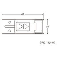 ハイロジック サッシ締り 薄口 シルバー 大 2個入 G-118 1個（直送品）