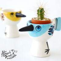 Hannah Turner エッグカップ Egg cups Birdy 小鳥 BLUE 424008 1個（直送品）