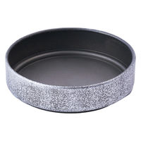 ホワイエ 植木鉢 MC円柱メタルECOポット 受け皿付き 直径12cm シルバーブラック 416303 1個（直送品）