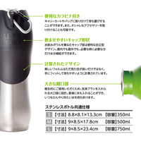 ルークラン 給水器 ループ ステンレスボトル S 350ml 犬 散歩 ペット用 ピンク 432905 1個（直送品）