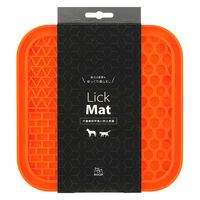 ルークラン フードボウル 早食い防止 ループ リックマット スクエア シリコン 犬 猫 ペット オレンジ 447595 1個（直送品）