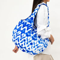 美研繊維 エコバッグ 撥水エコバッグ 綿100% 丸型 ブルーA 458817 1個（直送品）