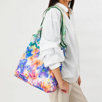 美研繊維 エコバッグ 撥水エコバッグ 綿100% マチ付き フラワーガーデン 458822 1個（直送品）