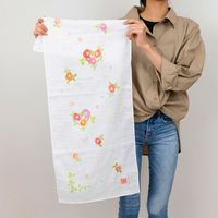 美研繊維 タオル ガーゼ 手ぬぐい 35×90cm 綿100% 椿 464958 1個（直送品）