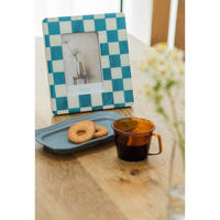 ルークラン フォトフレーム アプリクス ポストカード チェック ターコイズ 469465 1個（直送品）