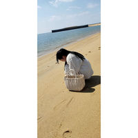 サンリツ バスケット al.atte 客室用の洗える抗菌湯かごL ベージュ 484415 1個（直送品）