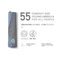 小川 折りたたみ傘 -0& ゼロアンド 軽量ミニ 雨傘 55cm ブルーグレー 486380 1個（直送品）