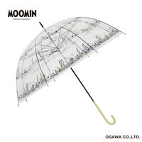 小川 長傘 雨傘 ムーミン クリア アンブレラ 59cm 手開き式 野原 489447 1個（直送品）