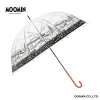 小川 長傘 雨傘 ムーミン クリア アンブレラ 59cm 手開き式 晴れの日 489448 1個（直送品）