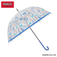 小川 長傘 雨傘 ピーナッツ クリアアンブレラ スヌーピー 59cm A 489456 1個（直送品）