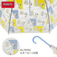 小川 長傘 雨傘 ピーナッツ クリアアンブレラ スヌーピー 59cm B 489457 1個（直送品）