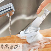 リマーク 洗剤が出る キッチンお掃除スポンジ&ブラシ 82004 1セット(2個入)（直送品）