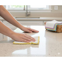 昔ながらのかや織りふきん テーブル拭き 7色入 1パック（7枚入）オカザキ