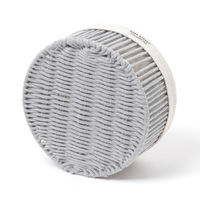 ロープ収納ボックス ラウンド(M) グレー LAKOLE/ラコレ