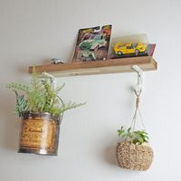 和気産業 石膏ボードにつく棚受 シングル+フック 白 TK-83 1セット(8個)（直送品）