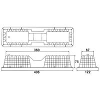 星朋商工 エアコン室外機用樹脂製置台(ビス止めタイプ) SS-360 1セット(80個)（直送品）