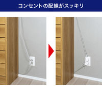 朝日電器 回転アダプター ホワイト A-390B(W) 1個（直送品）