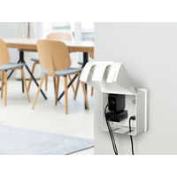 朝日電器 安全コンセントカバー 2連用 ホワイト AN-C02B(W) 1個（直送品）