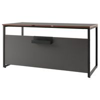 WINcase デスク シリウスII ダークグレー 幅140cm 370313 1個（直送品）